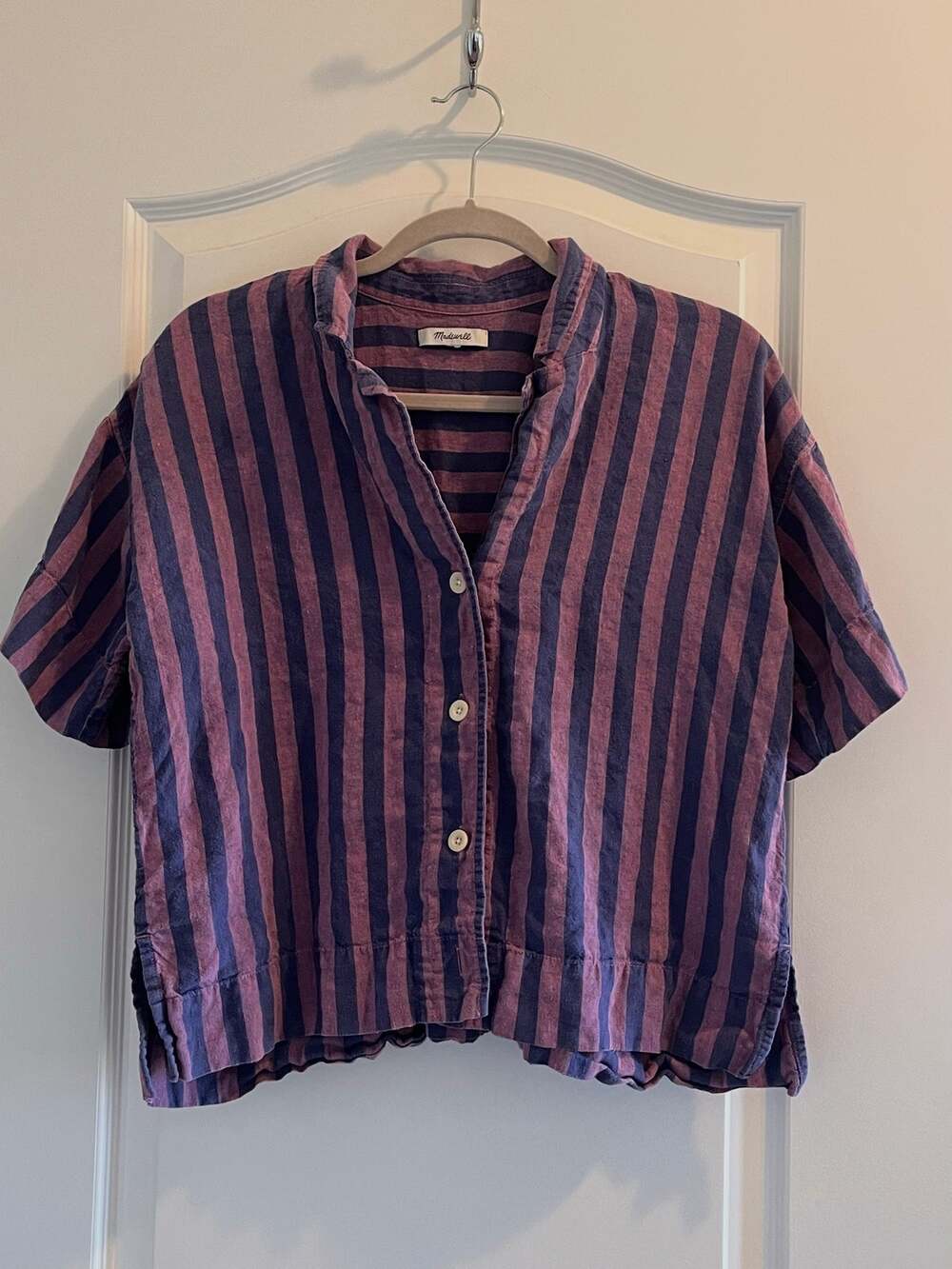 Madewell Linen Button-up camp shirt casual beach top